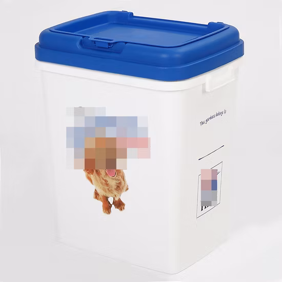 Full Color Logo Printing 15kg Storage Plastic Dog Food Barrel