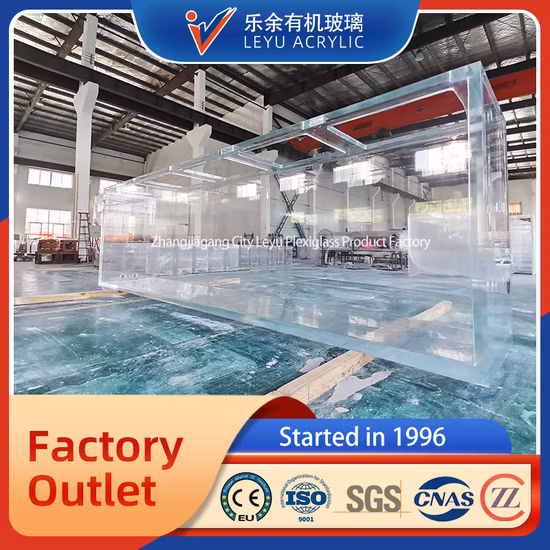 80mm Thick PMMA Acrylic Transparent Cast Sheet for Sea Clear Fish Tank, Aquarium Tank Design Fish